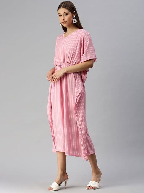 Honey by Pantaloons Pink Cotton A-Line Dress