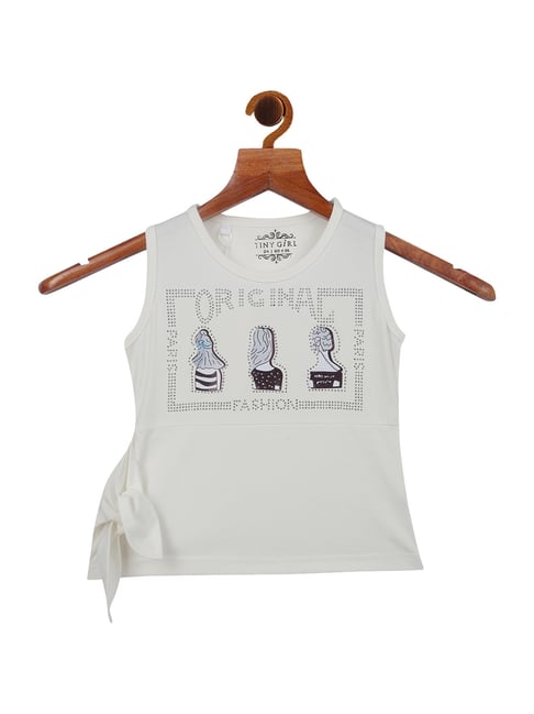 Tiny Girl Kids Off-White Printed Top