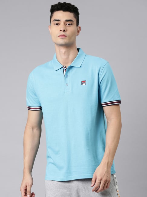 Fila Blue Polo T-Shirt for @ Tata CLiQ