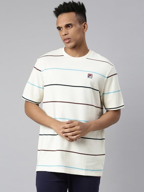 Cream fila best sale shirt