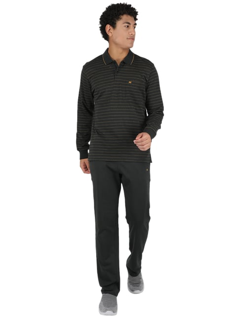 Buy Monte Carlo Black Regular Fit Striped Tracksuits for Mens