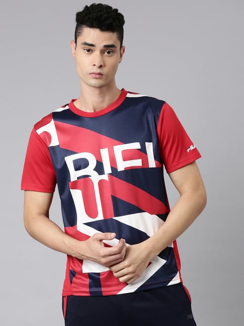 Fila Red Round Neck T-Shirt