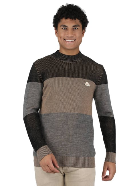 Buy Monte Carlo Multicolor Regular Fit Colour Block Sweater for Mens Online  @ Tata CLiQ