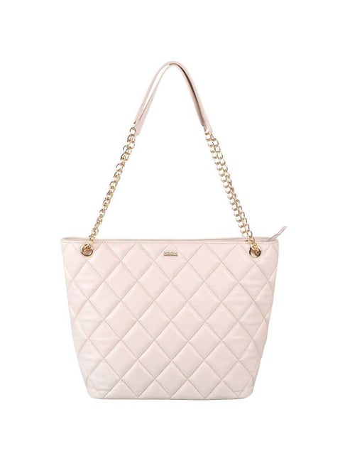 Quilted Shoulder Bag - Beige