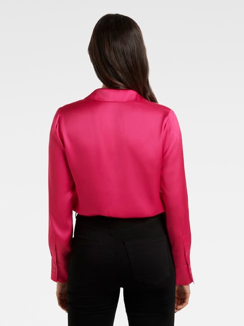 Buy Forever New Hot Pink Shirt for Women's Online Tata CLiQ