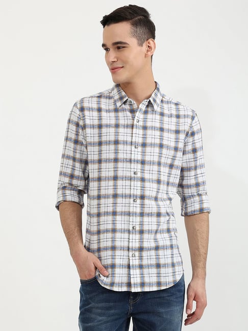 United Colors Of Benetton Multi Slim Fit Checks Shirt