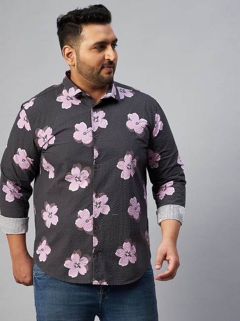SHOWOFFFF Multi Cotton Regular Fit Floral Print Shirt