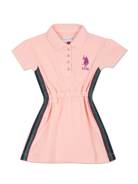 U S Polo Assn U.S. Polo Assn. Kids Pink Solid Dress