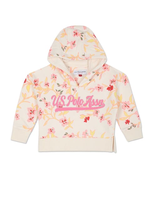 Off white pink store floral hoodie