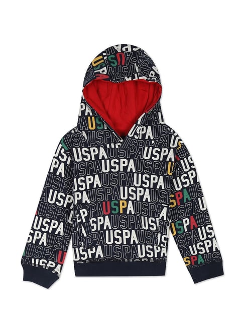 Buy Polo Kids Navy Printed Full Sleeves Sweatshirt for