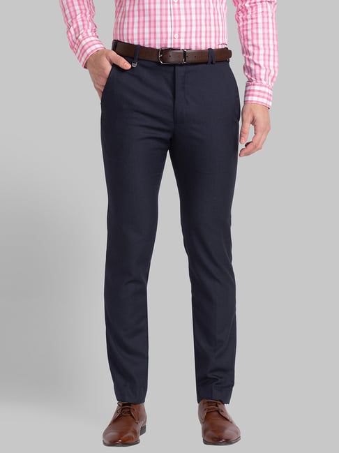 Park Avenue Blue Super Slim Fit Trousers