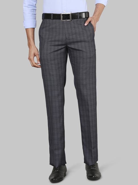 Mens Grey Prince Of Wales Check Trousers  Mens lifestyle fashion Mens  outfits Formal men outfit