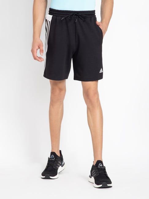 adidas Black Striped Sports Shorts