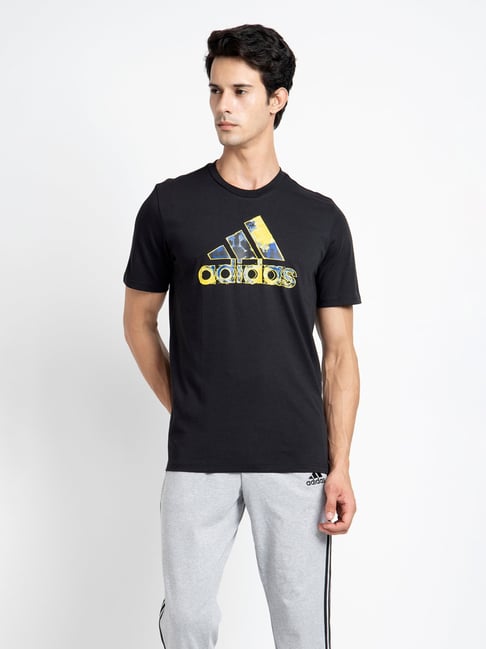 adidas Black Round Neck T-Shirt