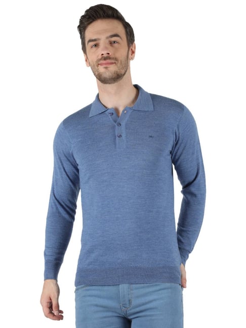 Buy Monte Carlo Blue Regular Fit Polo T Shirt for Mens Online Tata CLiQ