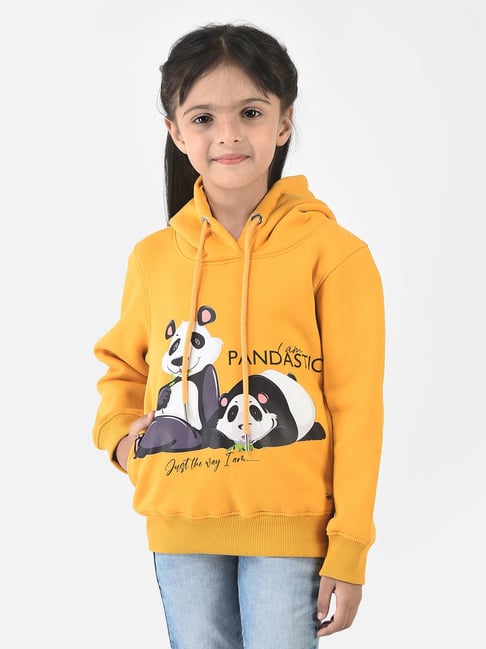 Buy Crimsoune Club Kids Yellow Printed Full Sleeves Sweatshirt for