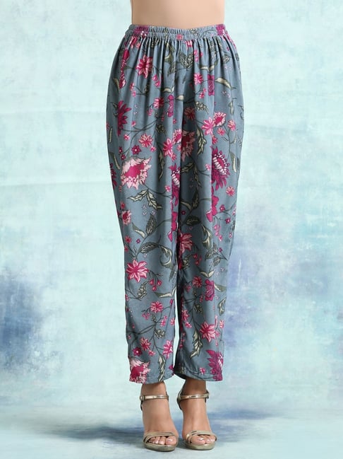 Flocked velvet floral and denim pants selected by Cannonball and Tilly