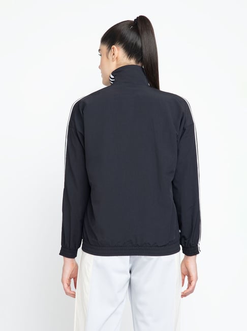 Buy Adidas Originals Black Striped Jacket for Women Online Tata CLiQ