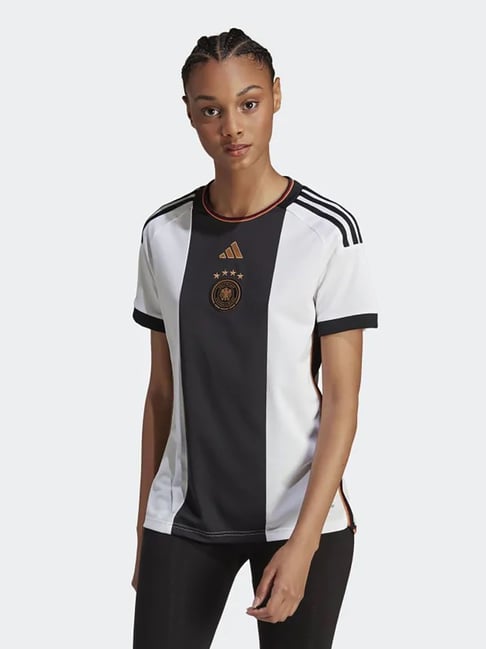adidas Black GERMANY 22 AWAY V Neck T-Shirt