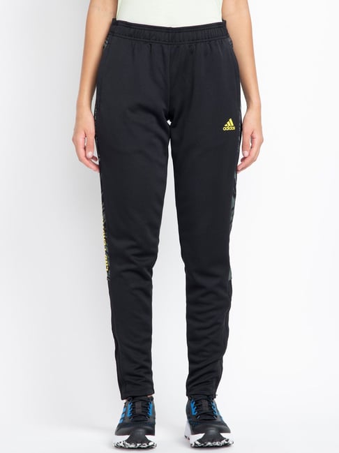 adidas Black Logo Print TIRO PNT PB W Trackpants