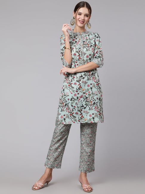 Buy online White Printed Kurta Pant Set from ethnic wear for Women by  Highlight Fashion Export for ₹1499 at 57% off | 2024 Limeroad.com