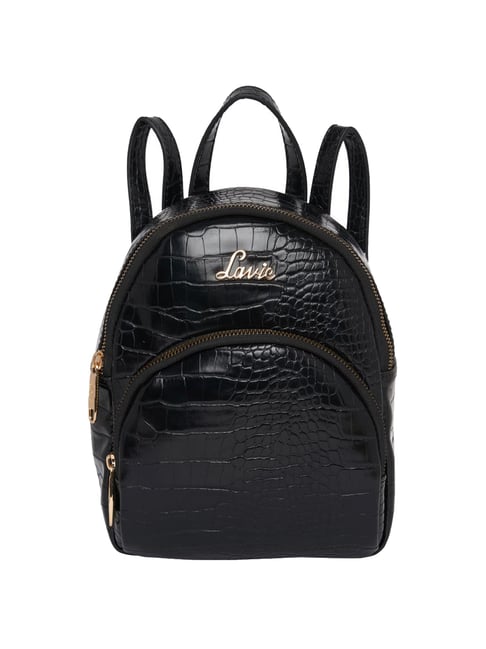 Lavie Black Synthetic Small Backpack