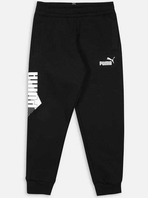 Buy Puma Kids Black Cotton Printed Sweatpants for Boys Clothing