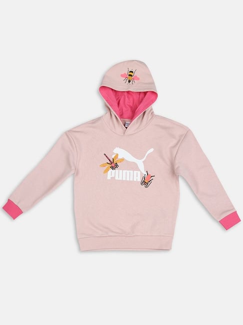 Buy Puma Kids Pink Cotton Printed Hoodie for Boys Clothing Online