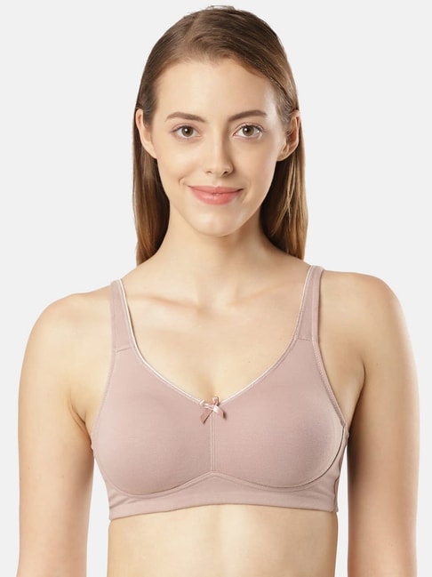 Jockey Fe41 Mocha Wirefree Non Padded Full Coverage Everyday Bra With Broad Fabric Straps Price in India