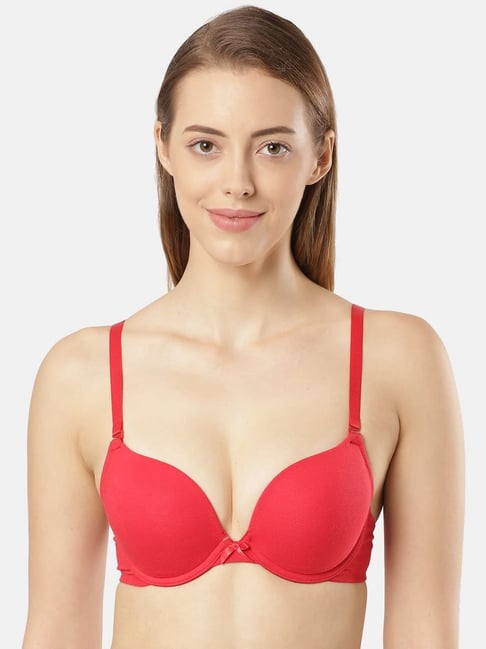 Black non-wired padded push-up bra