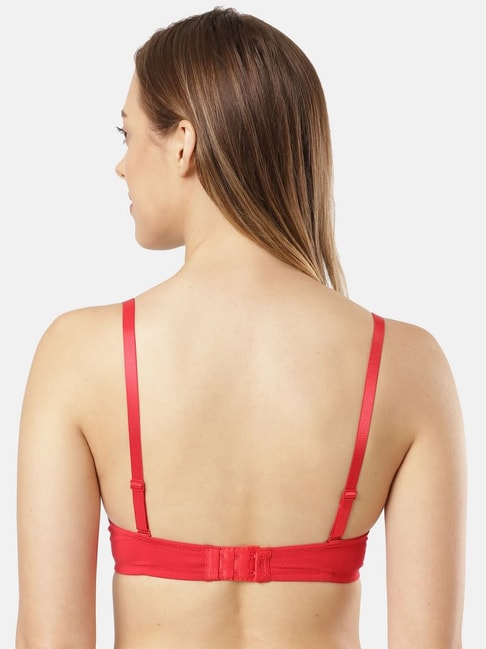 Buy Jockey Fe53 Red Wired Padded Cotton Plunge Neck Pushup Bra for Women  Online @ Tata CLiQ