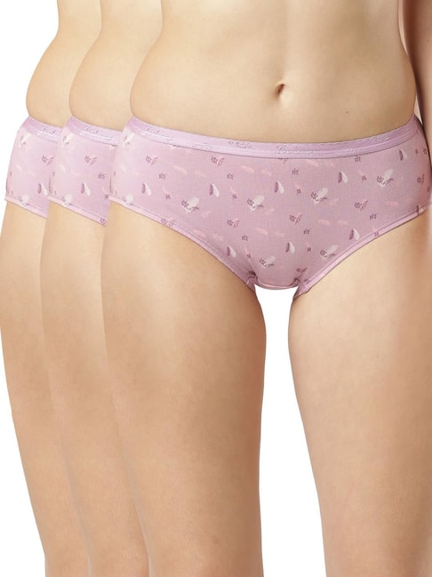 Jockey 1523 Assorted High-Waist Hipster Panty With Outer Elastic - Pack Of 3 Price in India