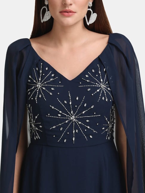 Buy Kazo Blue Embellished Maxi Dress for Women's Online Tata CLiQ