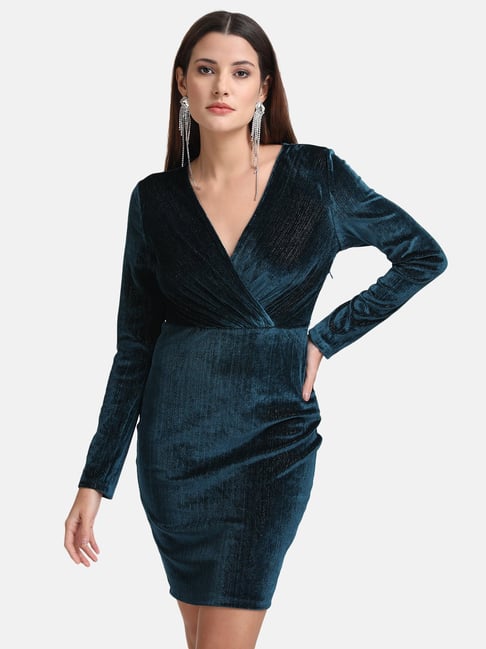 Buy Rhysley Velvet Wine Draped Neck Sleeveless Knee Length Spaghetti Strap  Bodycon Party Dress for Women at Amazon.in