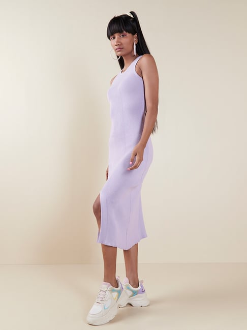 Nuon by Westside Lilac Ribbed Dress Price in India