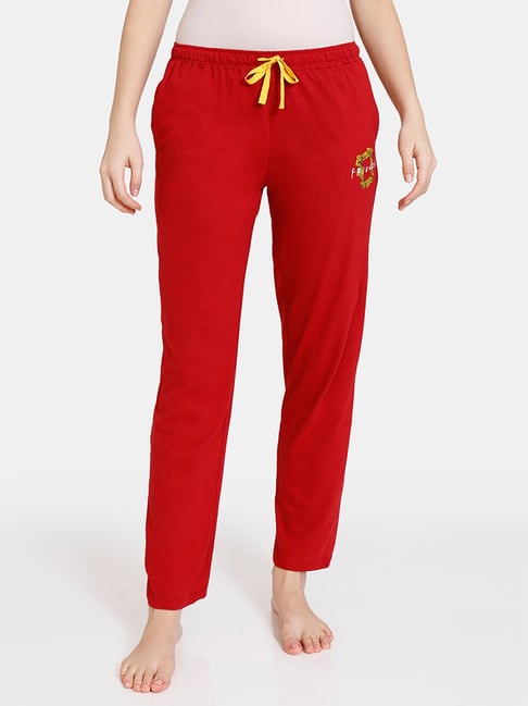 Buy Kanvin Red Printed Lounge Pants for Womens Online  Tata CLiQ