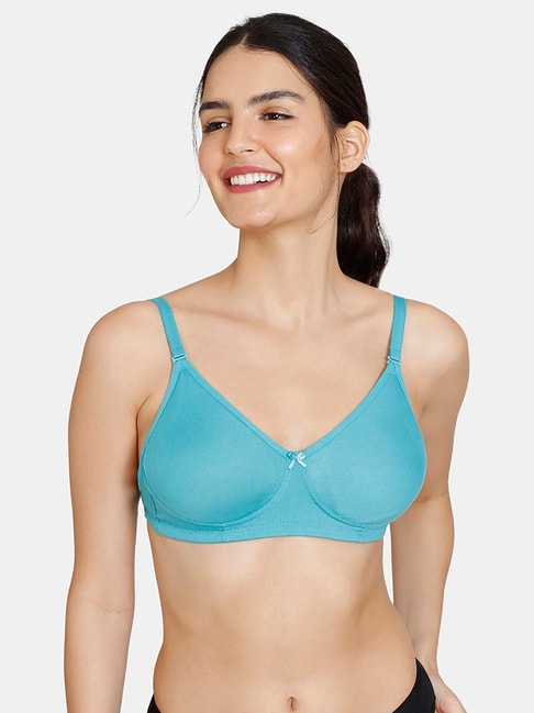 Buy Zivame Blue Half Coverage Double Layered Backless Bra for