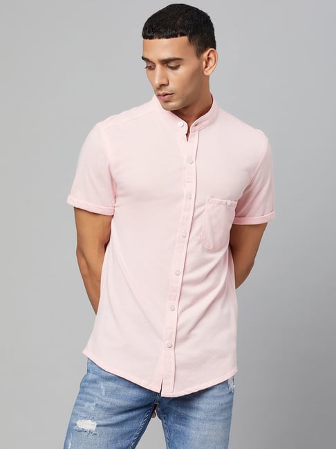 Club York Light Pink Regular Fit Shirt