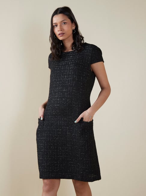 Womens Review Australia Dresses | Dark Shimmer Dress Black/Gold – Mathieu  Nedelec