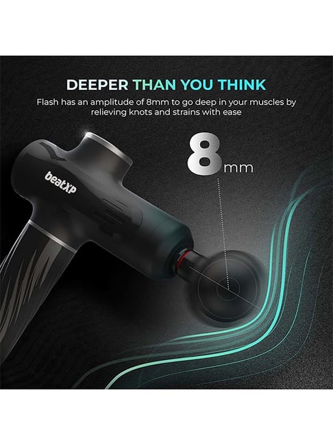 beatXP Bolt Go Deep Tissue Massage Gun (Matte Black)