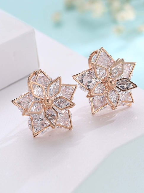 14kt Rose Gold Stud Earrings  A glimmer of blossom