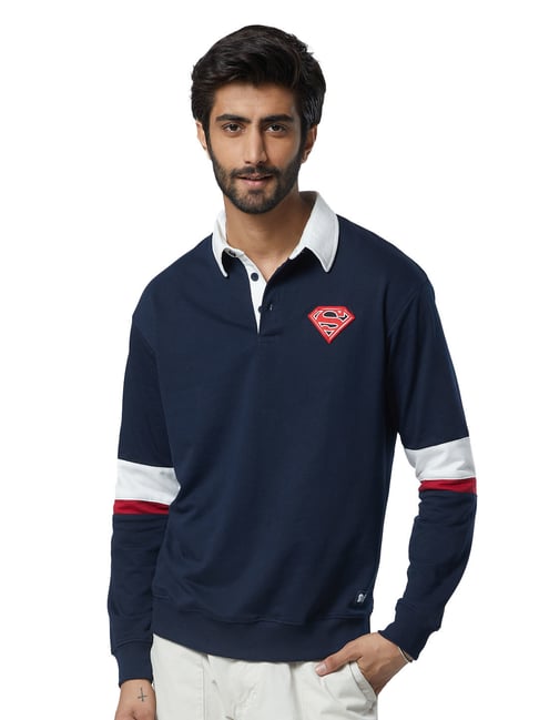 The Souled Store Navy Regular Fit Sweatshirt-picture-11