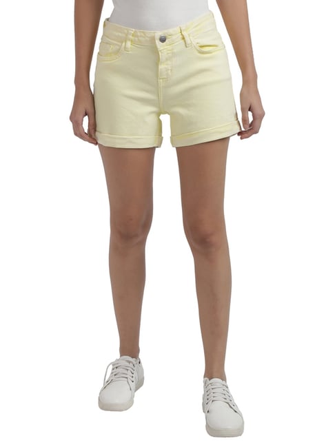 Velvet Heart Denim Shorts Womens Size 28 Cut Off Yellow Striped Pockets |  eBay