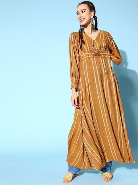 Beautiful Matte Brown Color Embroidered Party Wear Gown (NMPRSA13_XL) at Rs  2499 | Surat | ID: 21035967830