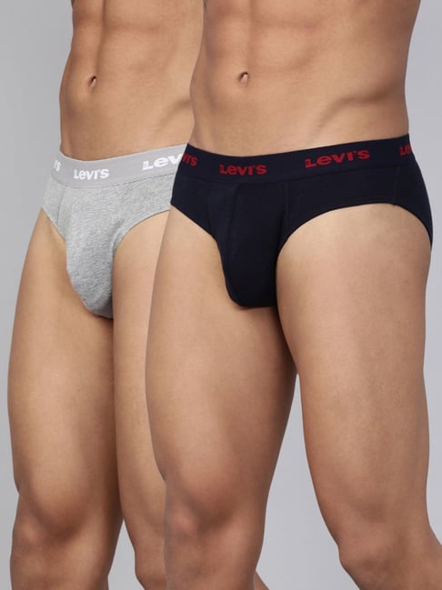 Buy Levi's Black & Grey Cotton Regular Fit Briefs - Pack Of 2 for Mens  Online @ Tata CLiQ