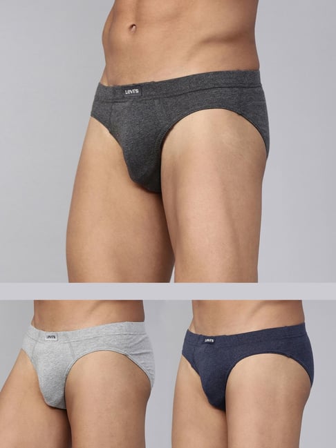 Buy Levi's Multi Cotton Regular Fit Briefs - Pack Of 3 for Mens
