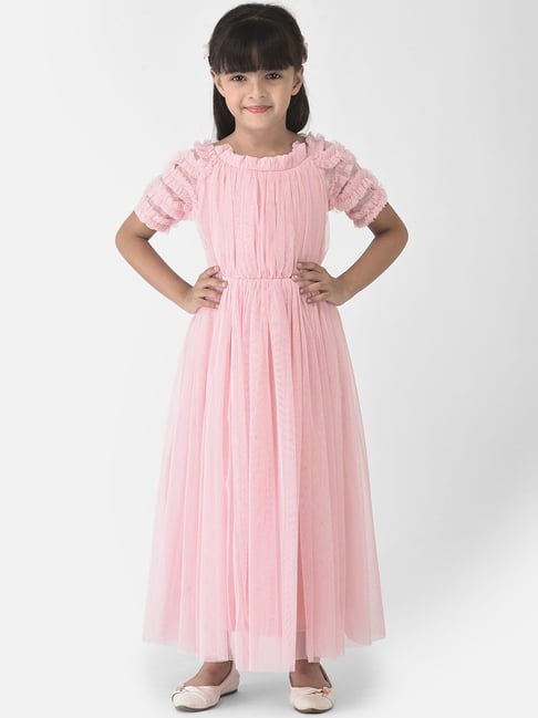Eavan Kids Pink Regular Fit Gown-picture-37