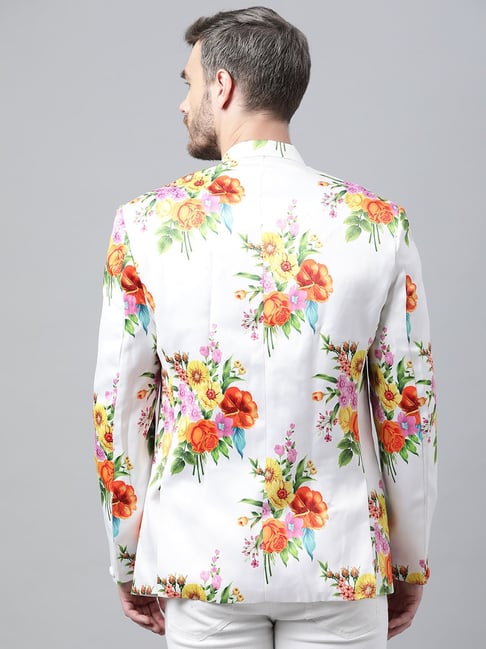 White floral hot sale blazer mens