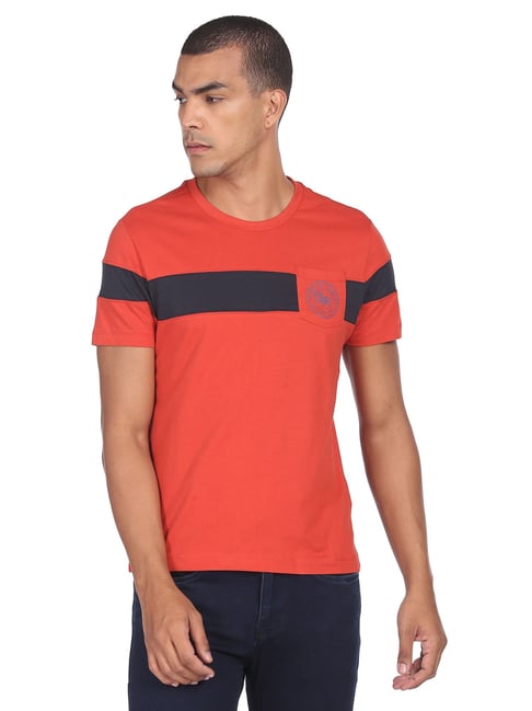 U S Polo Assn U.S. Polo Assn. Denim Co. Red Regular Fit Printed T-Shirt