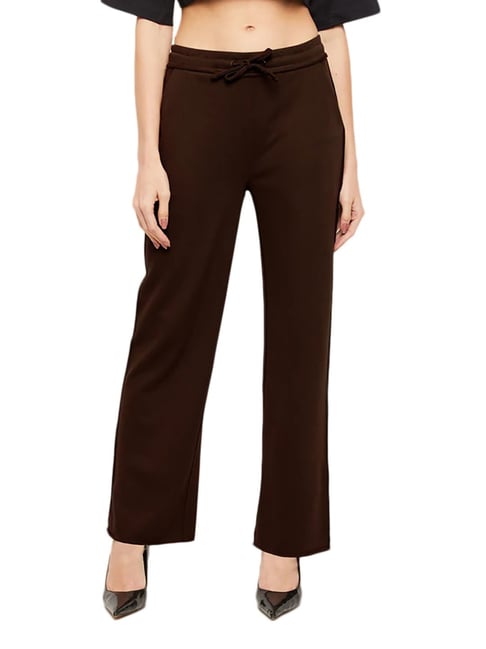EDHITNR Pants for Women Womens Solid Color Tapered Pants Cotton Linen  Drawstring Elastic Waist Pants Casual Trousers With Pocket Brown L -  Walmart.com